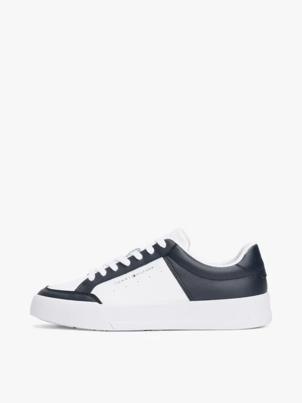 Tommy Hilfiger Kontrast-Sneaker mit Logo WHITE/DESERT SKY Fashion
