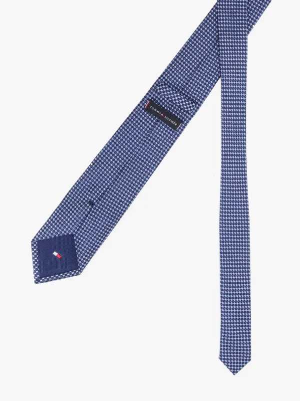 Tommy Hilfiger Krawatte aus reiner Seide mit Mikro-Webmuster DESERT SKY/MULTI Best Sale