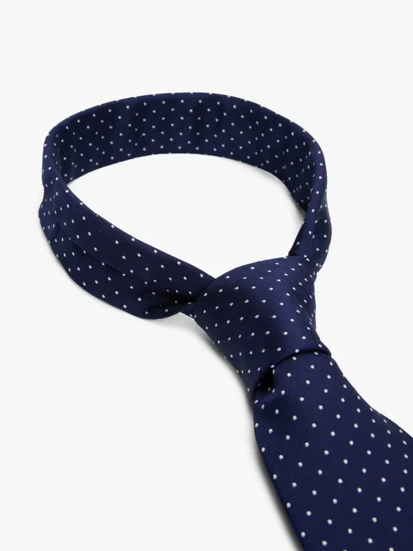 Tommy Hilfiger Krawatte aus reiner Seide mit Punktemuster DESERT SKY/WHITE Clearance