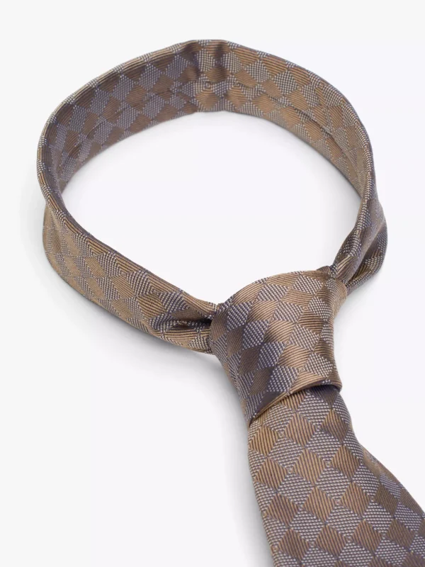 Tommy Hilfiger Krawatte aus reiner Seide mit Gitter-Karo SAFARI CANVAS Flash Sale