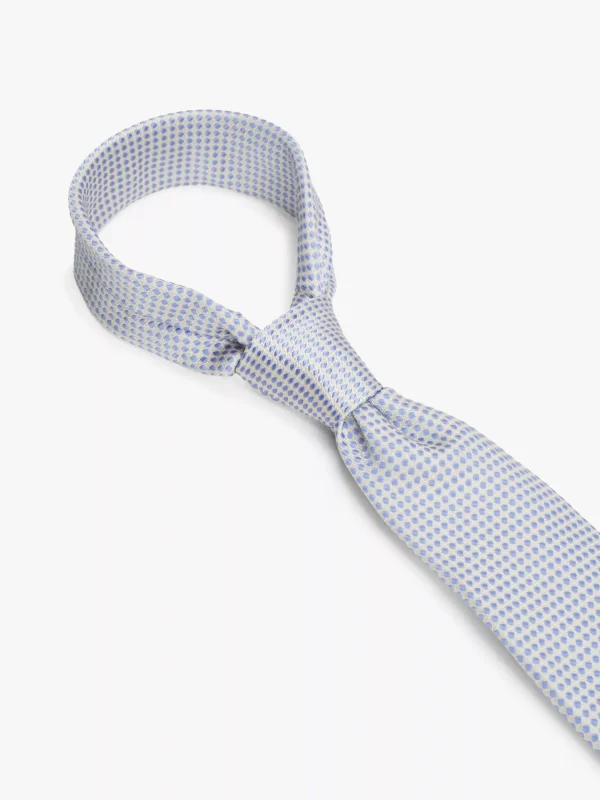 Tommy Hilfiger Krawatte aus reiner Seide mit Mikro-Webmuster IVORY SILK/MULTI Flash Sale