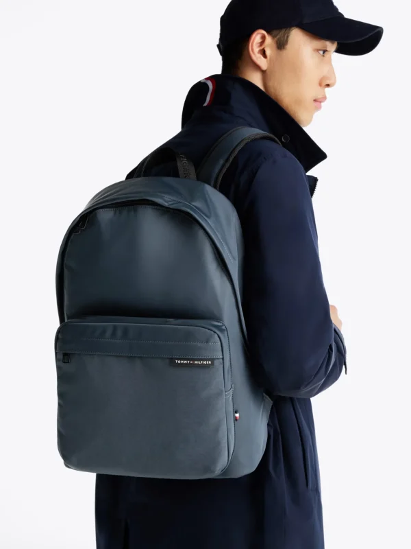 Tommy Hilfiger Kuppelförmiger Logo-Rucksack MILITARY DENIM Fashion