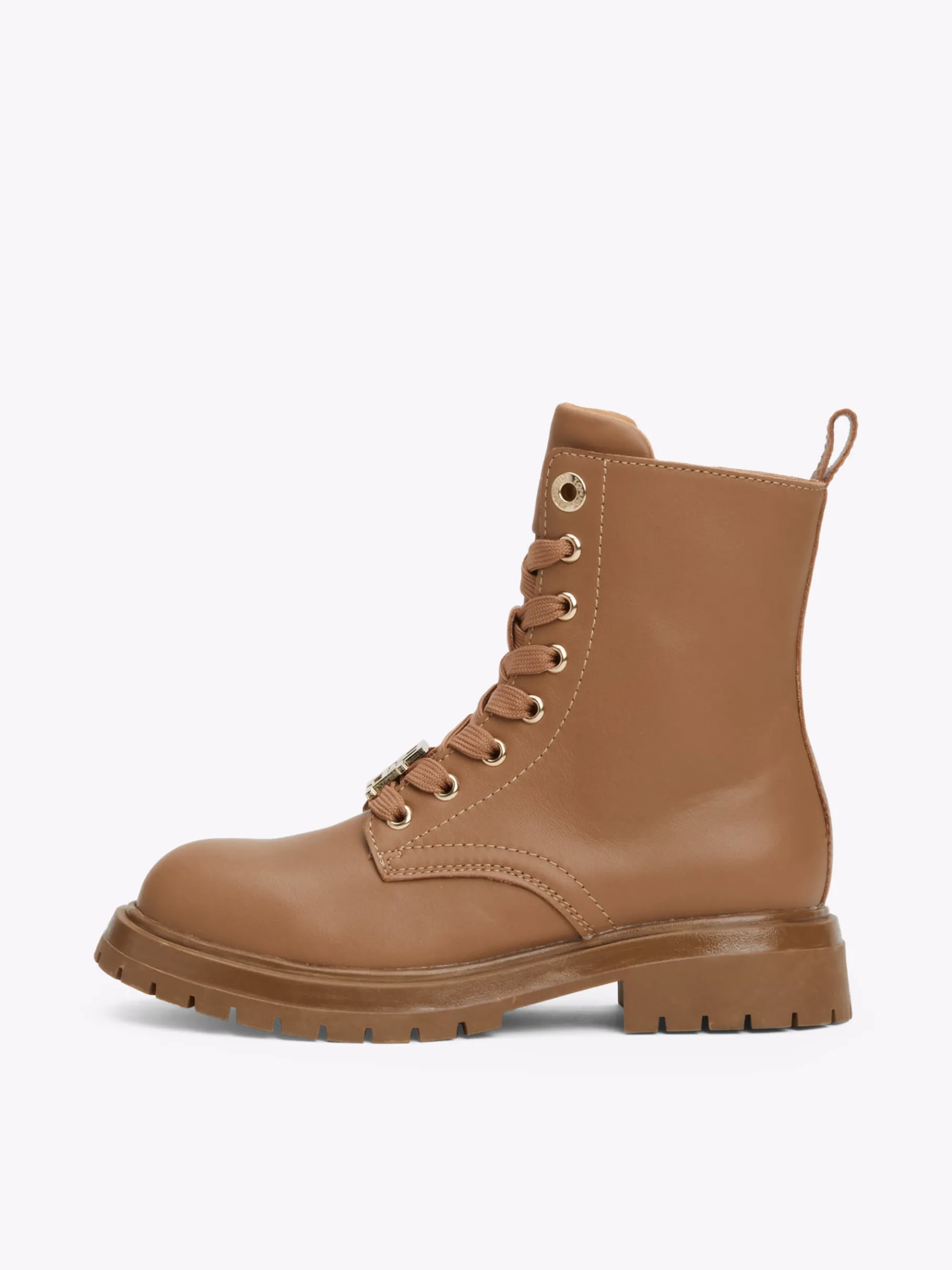Tommy Hilfiger Lace-up Stiefelette aus Leder CAMEL Best Sale