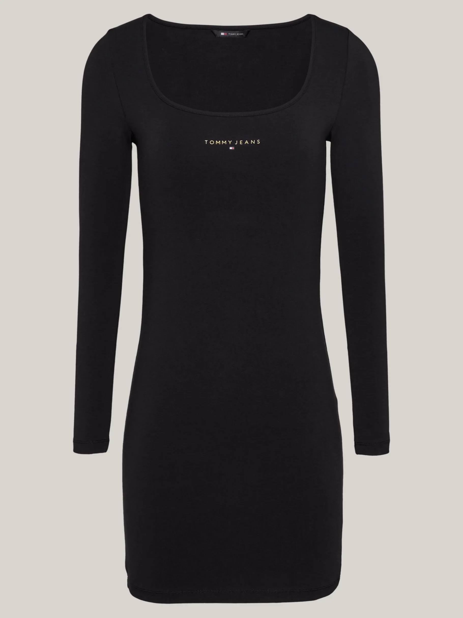 Tommy Hilfiger Langarm-Bodycon-Kleid mit Rundhalsausschnitt BLACK Online