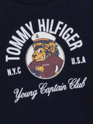 Tommy Hilfiger Langarmshirt mit geflocktem Logo DESERT SKY Flash Sale