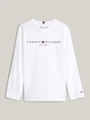 Tommy Hilfiger Langarmshirt mit Logo-Print WHITE Cheap