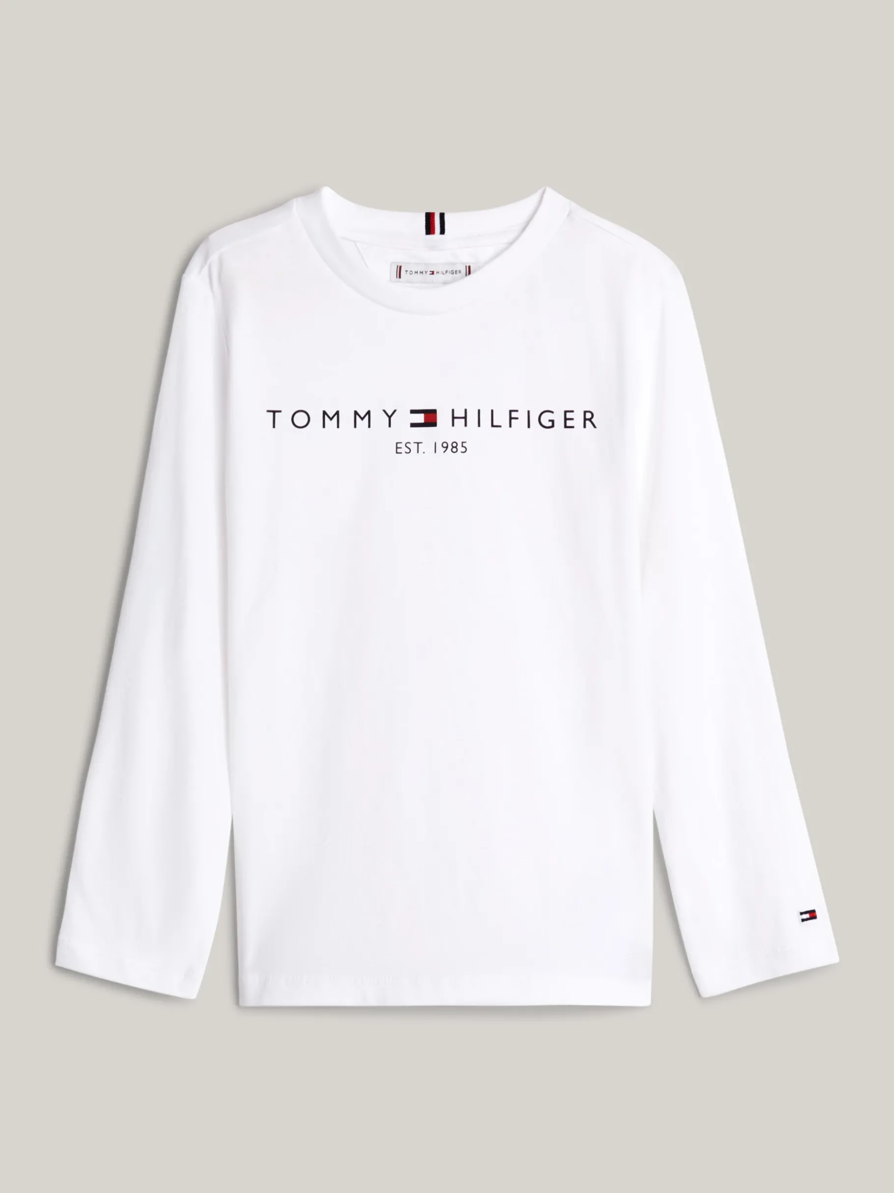 Tommy Hilfiger Langarmshirt mit Logo-Print WHITE Cheap