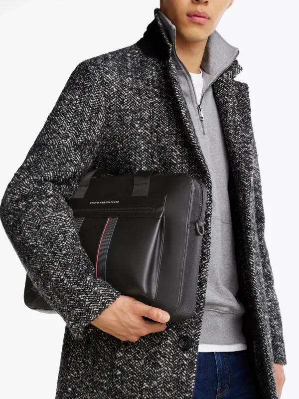 Tommy Hilfiger Laptop-Tasche mit Metall-Logo BLACK Fashion
