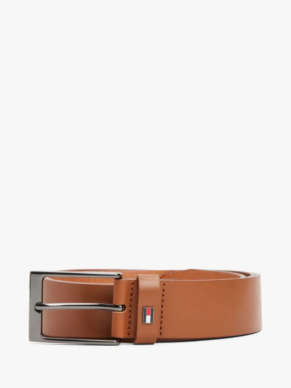 Tommy Hilfiger Ledergürtel mit Flag aus Emaille COGNAC Online