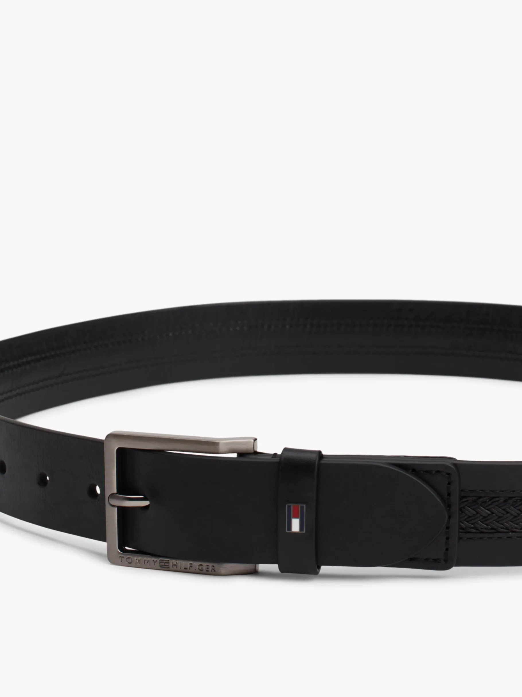 Tommy Hilfiger Ledergürtel mit geflochtener Bahn BLACK Sale