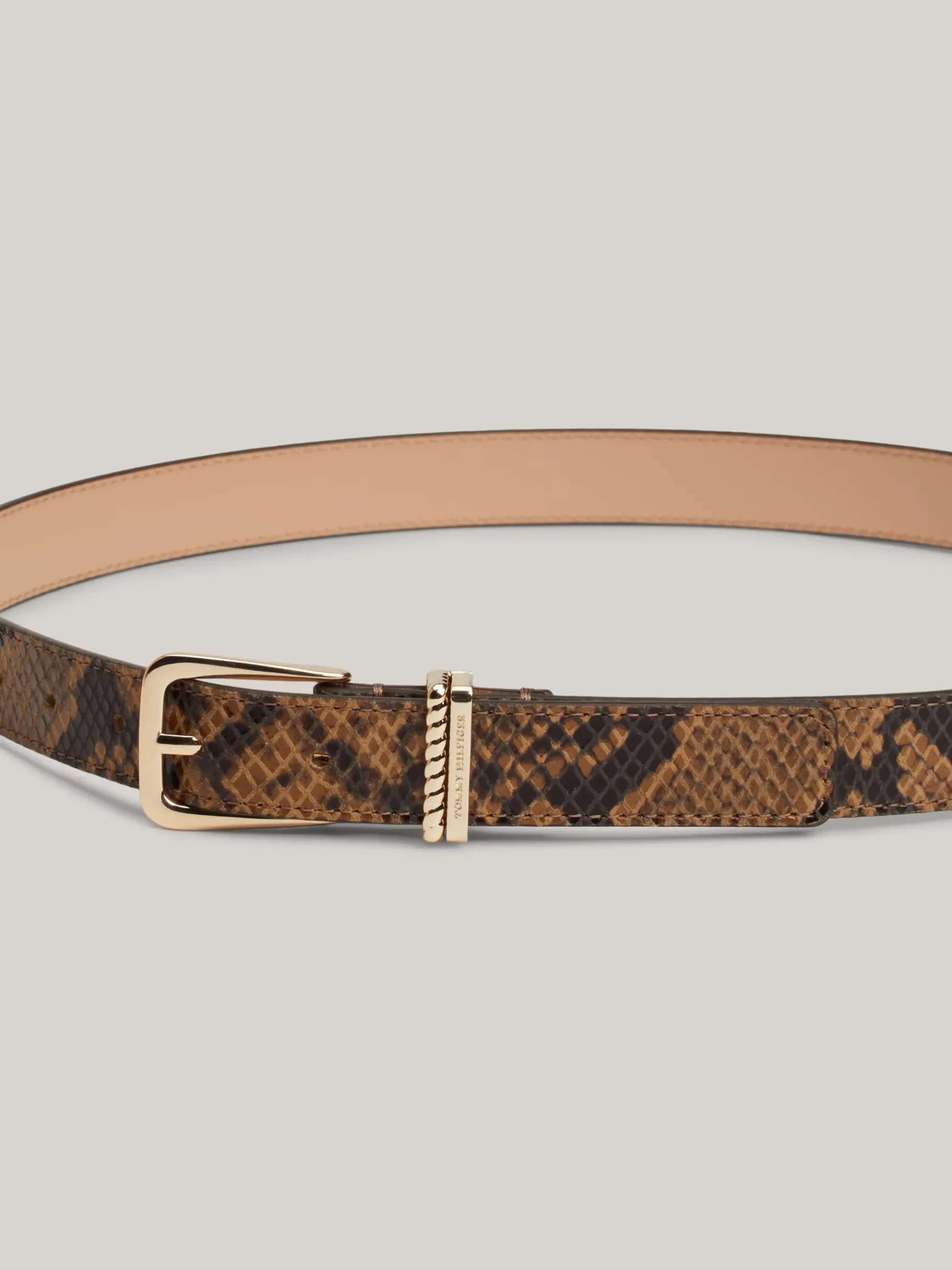 Tommy Hilfiger Ledergürtel mit Schlangenhaut-Print PYTHON EMBOSS New