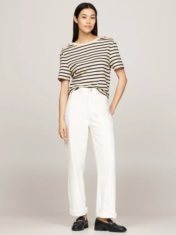 Tommy Hilfiger Leder-Loafer mit Ketten-Detail BLACK New