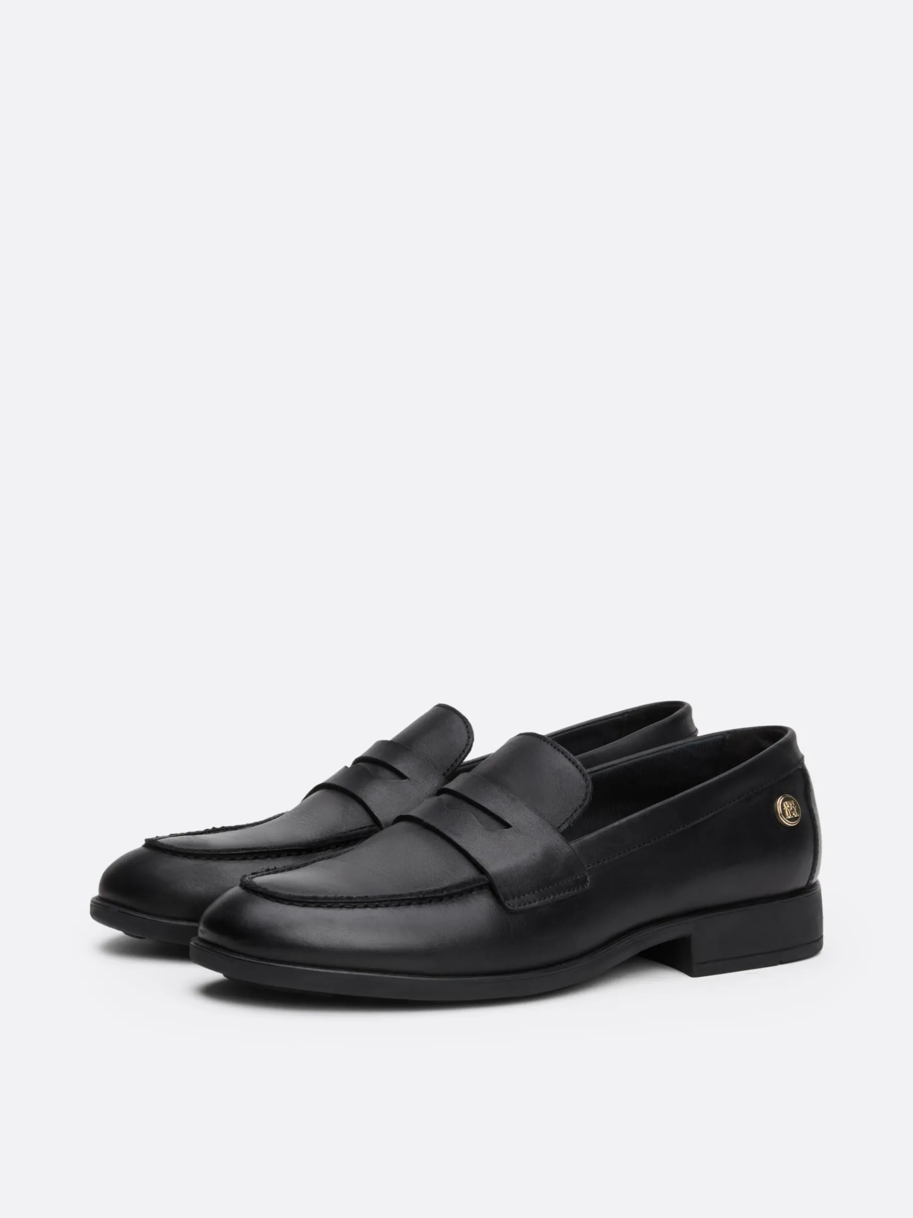 Tommy Hilfiger Leder-Loafer mit Niete BLACK Hot
