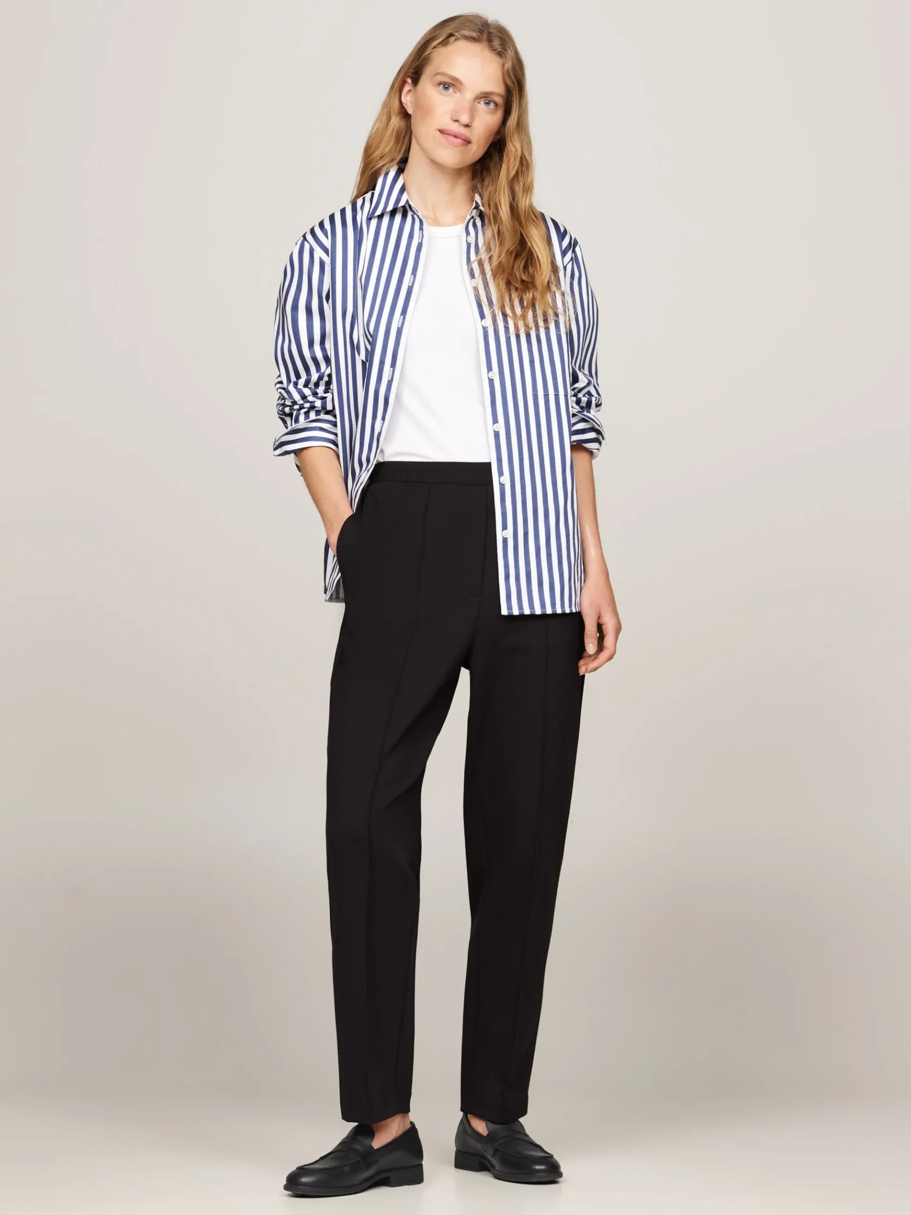 Tommy Hilfiger Leder-Loafer mit Niete BLACK Hot