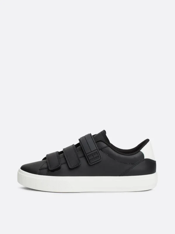 Tommy Hilfiger Ledersneaker mit Klettverschluss BLACK Flash Sale