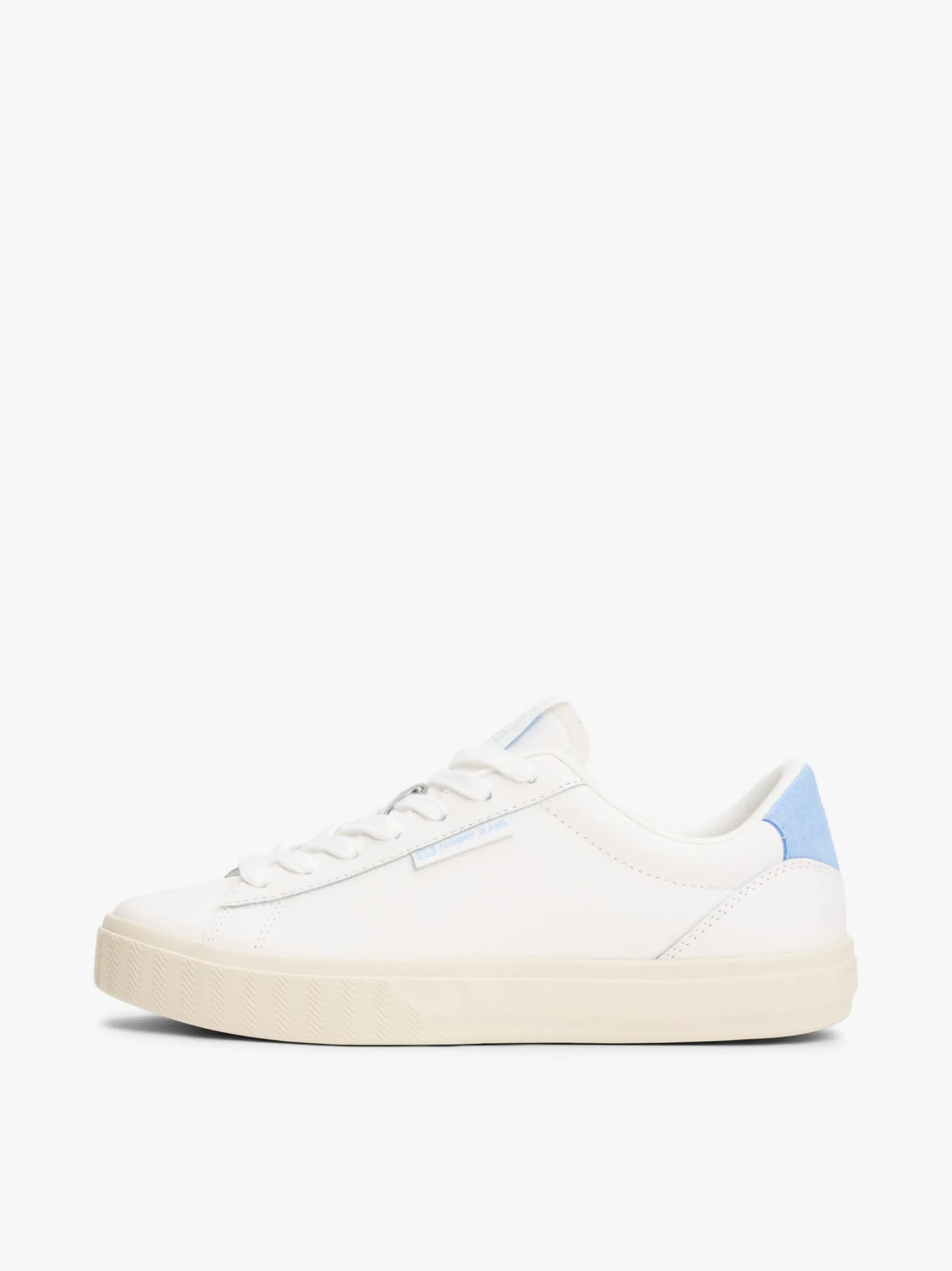 Tommy Hilfiger Ledersneaker mit Kontrast-Einsätzen SUGARPLUM BLUE Discount