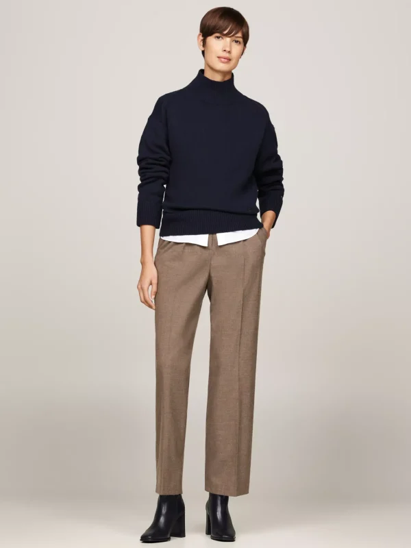 Tommy Hilfiger Lederstiefel mit Kette und Blockabsatz BLACK Fashion