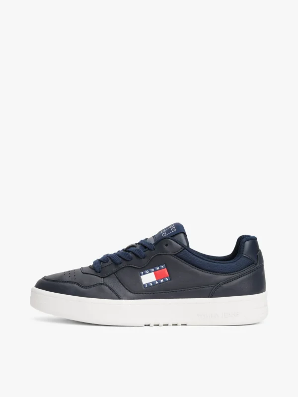 Tommy Hilfiger Leicht rutschhemmender Cupsole-Ledersneaker DARK NIGHT NAVY Sale