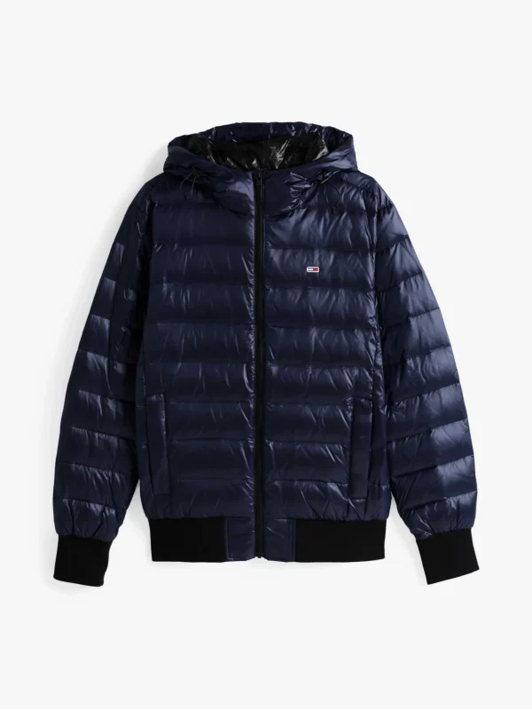 Tommy Hilfiger Leichtgewichtige Hochglanz-Jacke mit Kapuze DARK NIGHT NAVY Discount