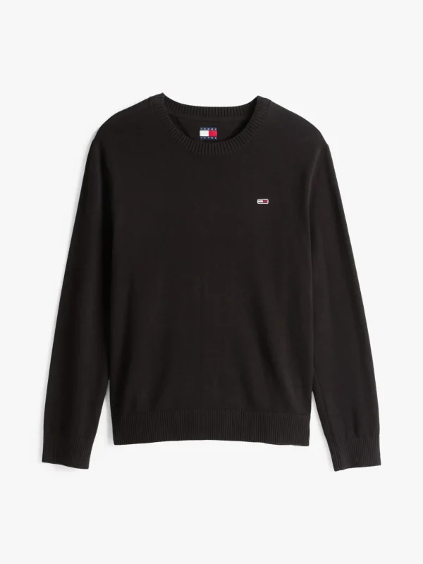Tommy Hilfiger Leichtgewichtiger Slim Fit Pullover BLACK Best