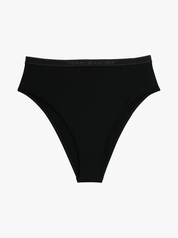 Tommy Hilfiger Logo-Bikinihose mit hohem Bund BLACK Shop