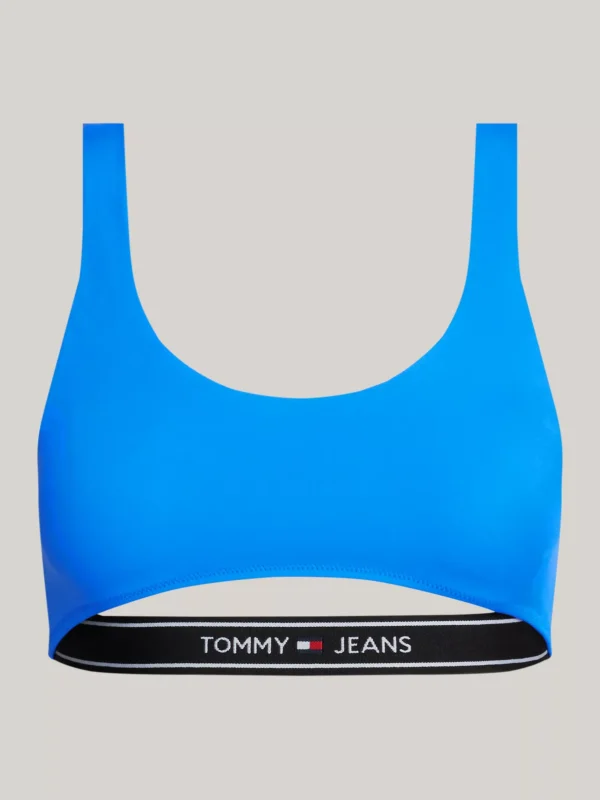 Tommy Hilfiger Logo-Bralette-Bikinioberteil mit Cut-out PERSIAN BLUE Store