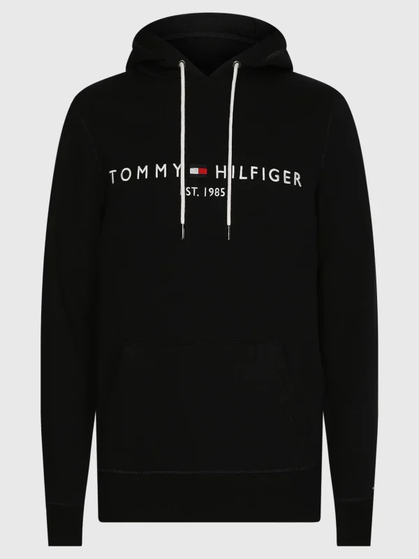 Tommy Hilfiger Logo-Hoodie aus Flex-Fleece JET BLACK Hot