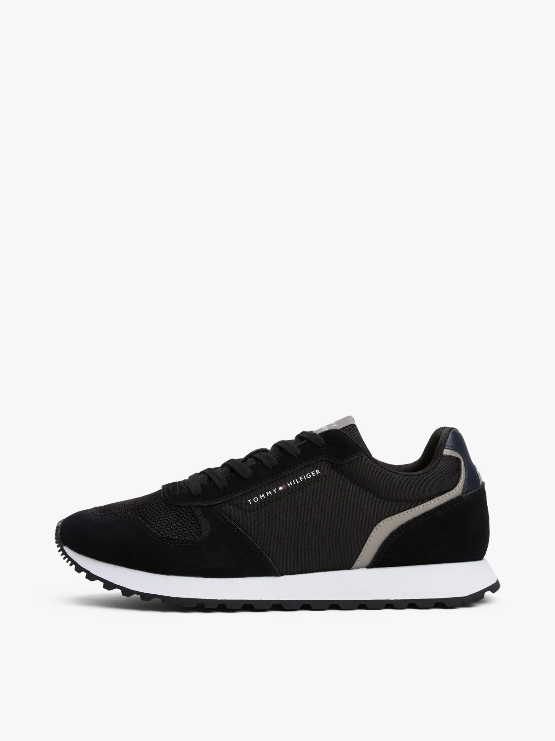 Tommy Hilfiger Logo-Sneaker aus Wildleder BLACK Clearance