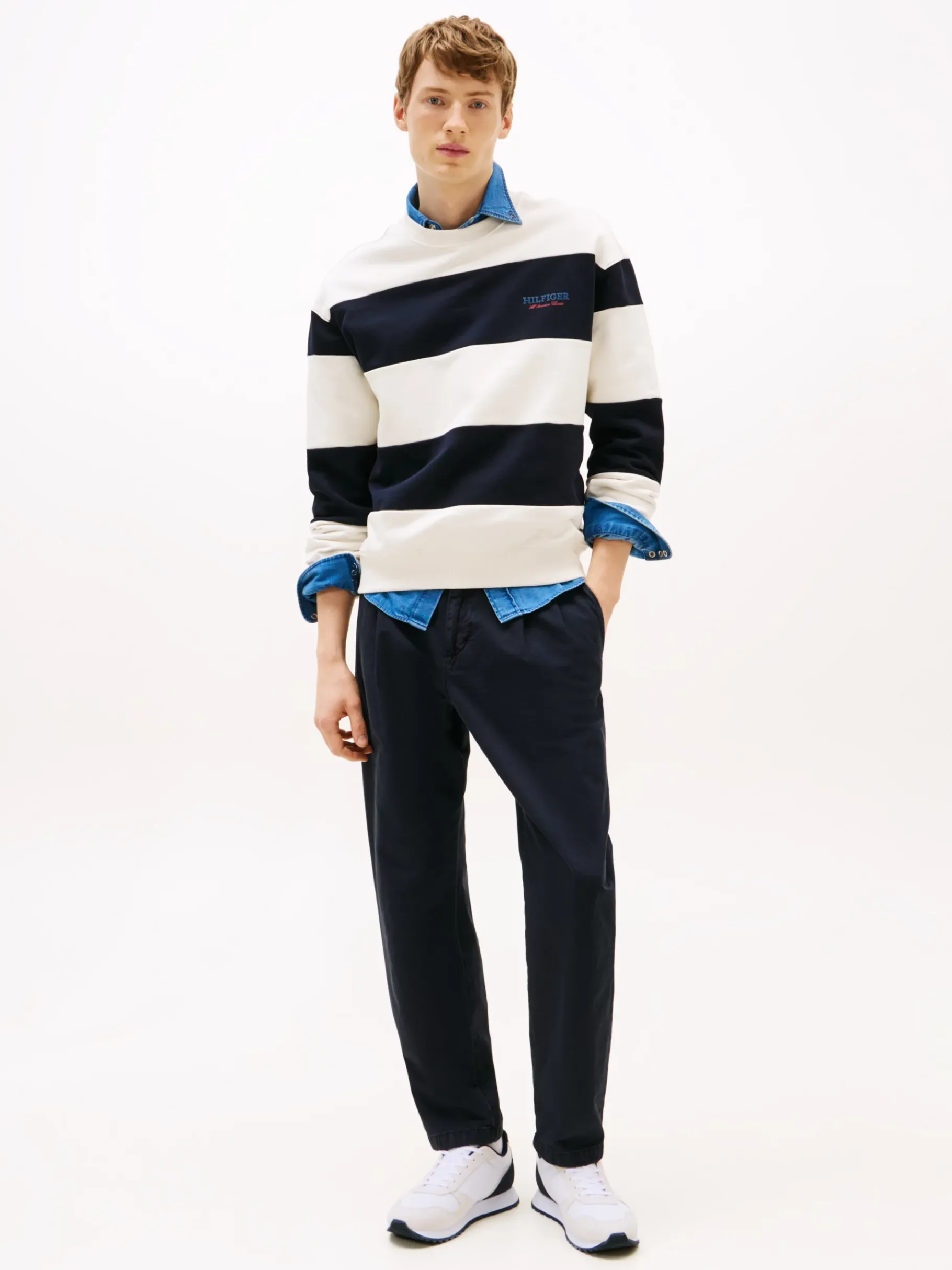 Tommy Hilfiger Logo-Sneaker aus Wildleder WHITE Sale