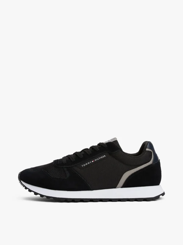 Tommy Hilfiger Logo-Sneaker aus Wildleder BLACK Clearance