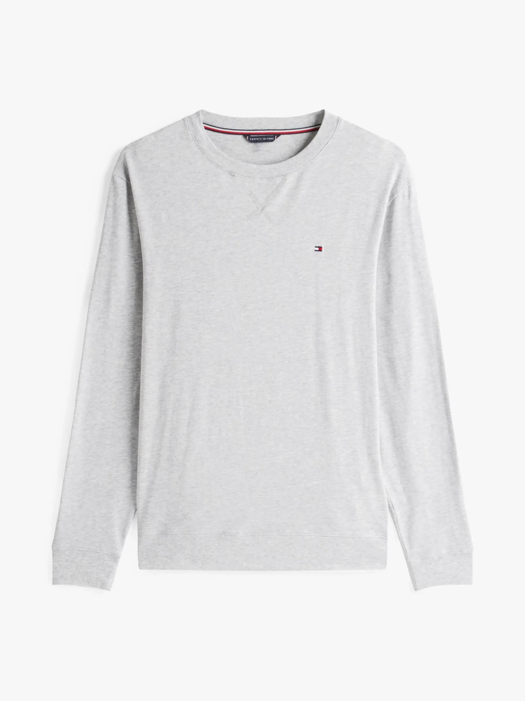 Tommy Hilfiger Lounge-Sweatshirt mit aufgestickter Flag LIGHT GREY HEATHER Clearance