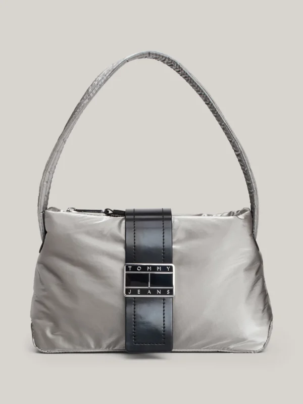 Tommy Hilfiger Metallic-Schultertasche PEWTER Clearance