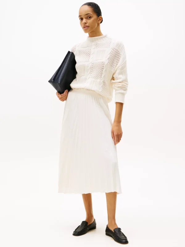 Tommy Hilfiger Midi-Faltenrock IVORY PETAL Best Sale
