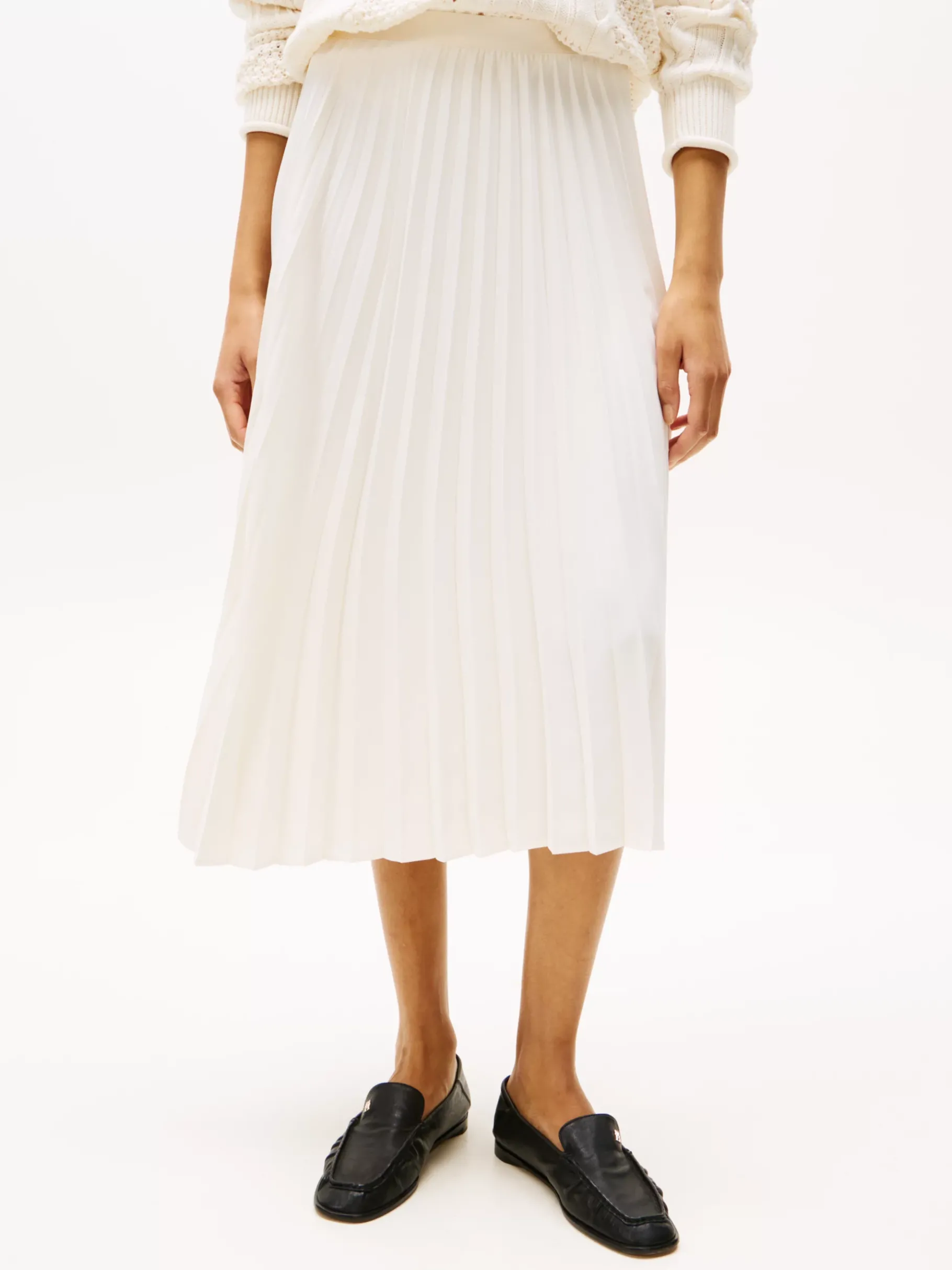 Tommy Hilfiger Midi-Faltenrock IVORY PETAL Best Sale
