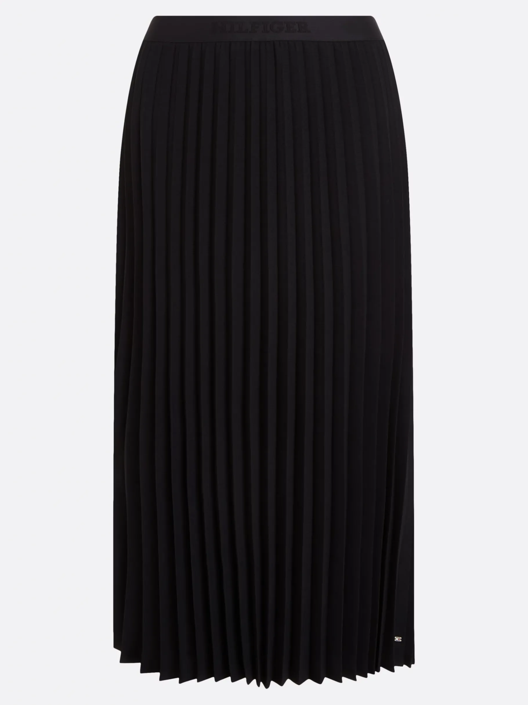 Tommy Hilfiger Midi-Faltenrock mit Logo am Taillenbund BLACK Cheap