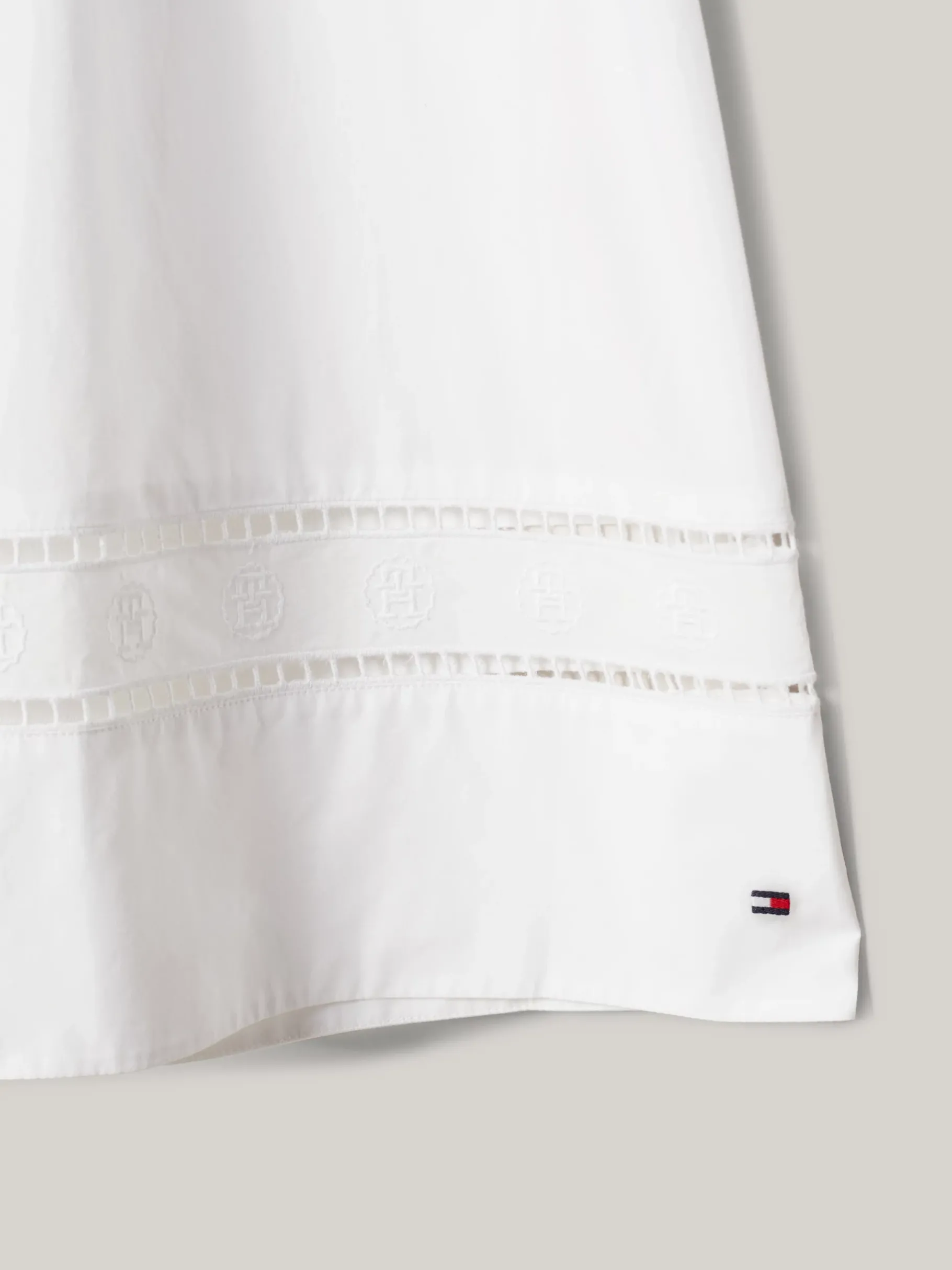 Tommy Hilfiger Midi-Kaftan mit TH-Monogrammen TH OPTIC WHITE Online