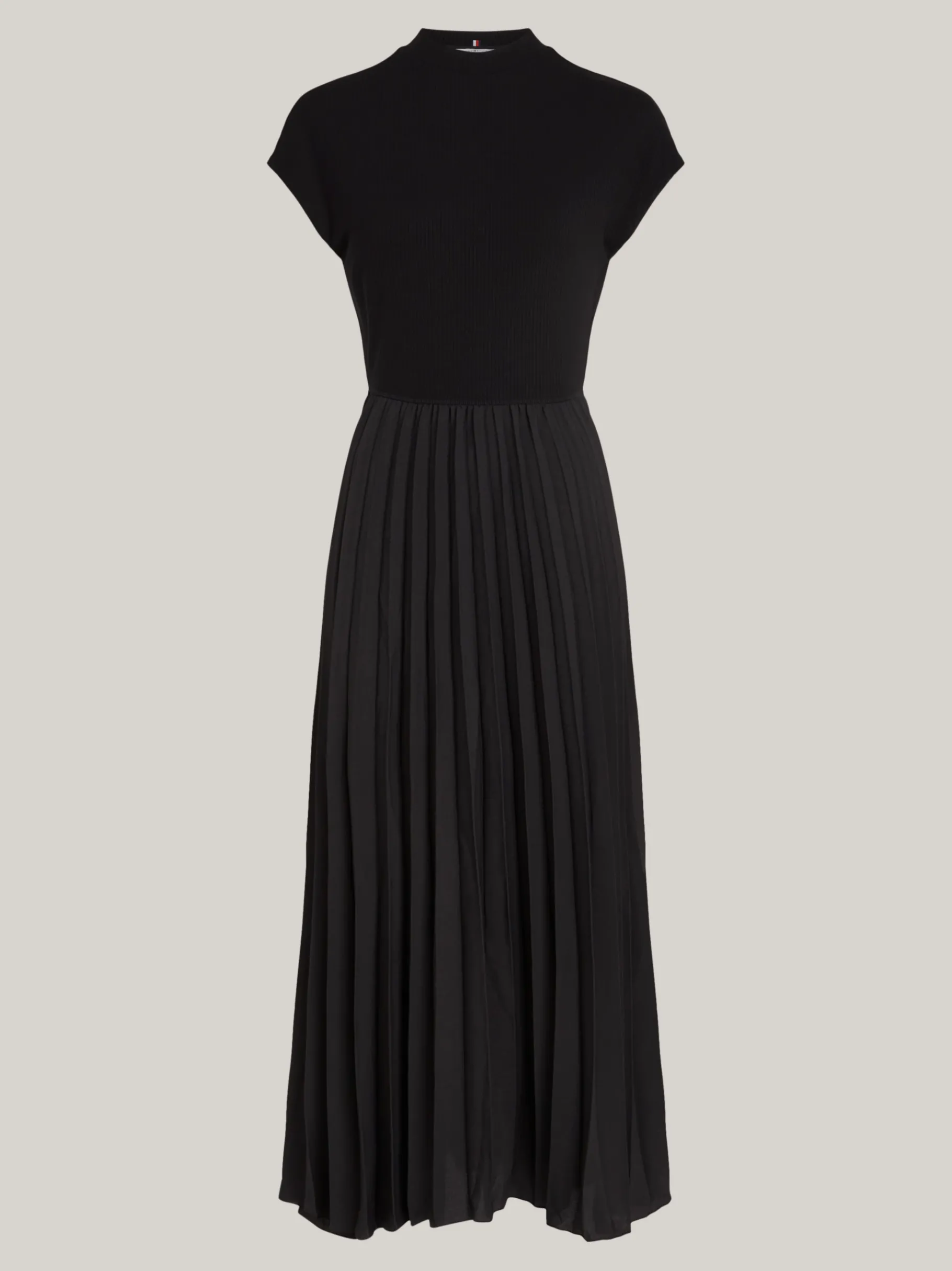 Tommy Hilfiger Midikleid mit Mock-Rollkragen und Falten BLACK Online