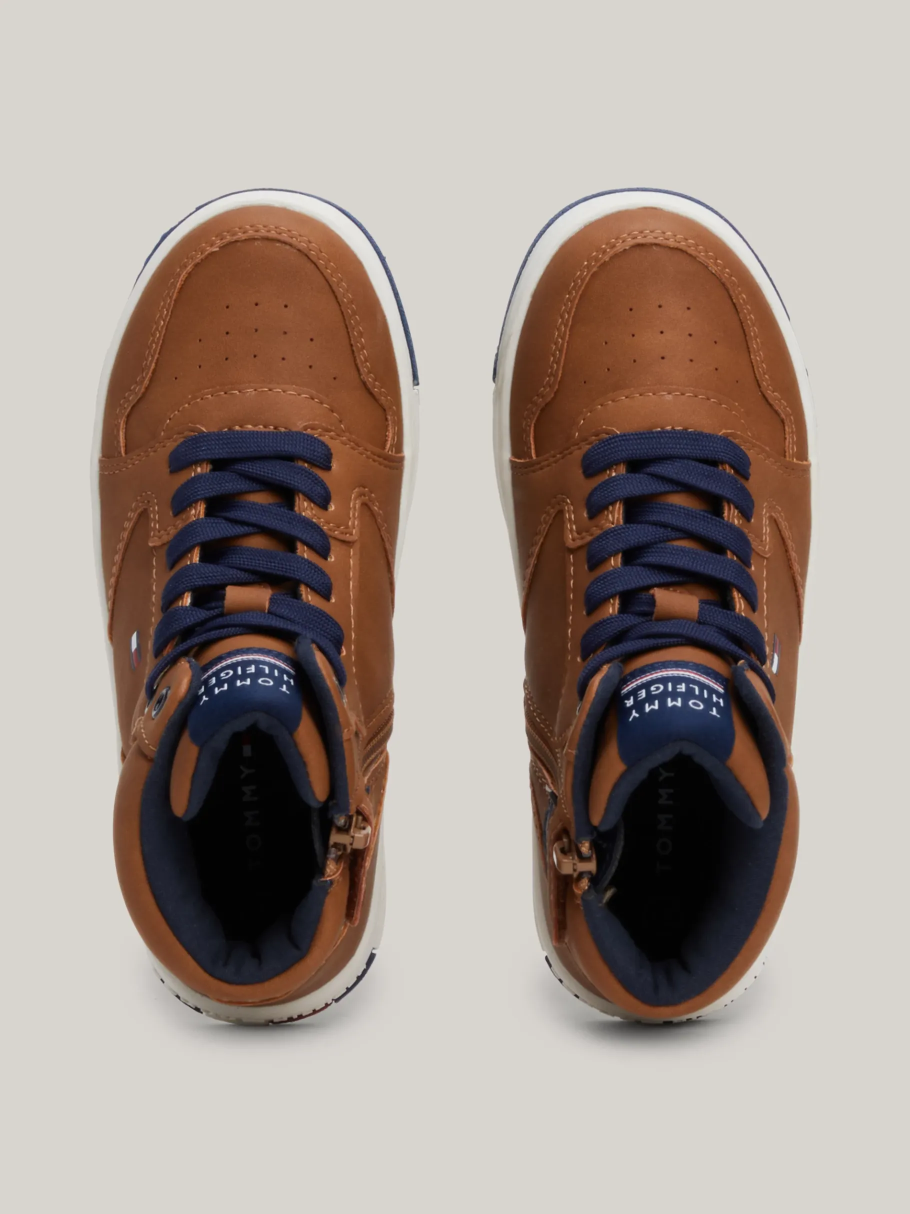 Tommy Hilfiger Mid-Top Lace-up Sneaker TOBACCO Cheap