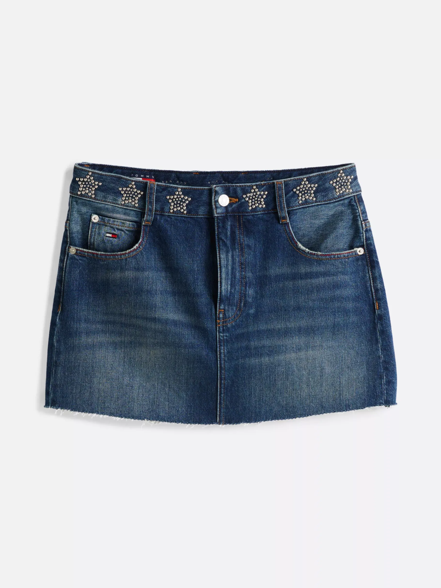 Tommy Hilfiger Mini-Jeansrock mit Nieten-Sternen DENIM DARK Sale