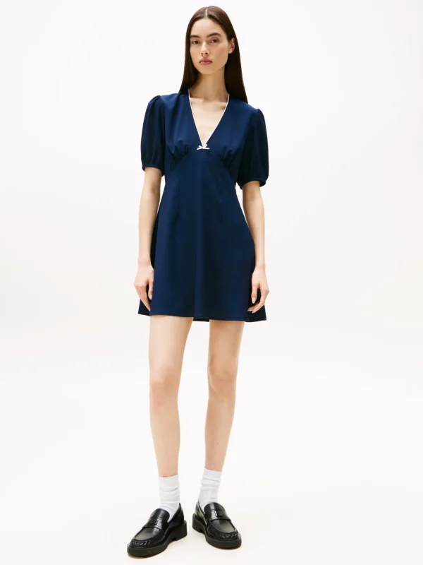 Tommy Hilfiger Minikleid aus Krepp DARK NIGHT NAVY Clearance