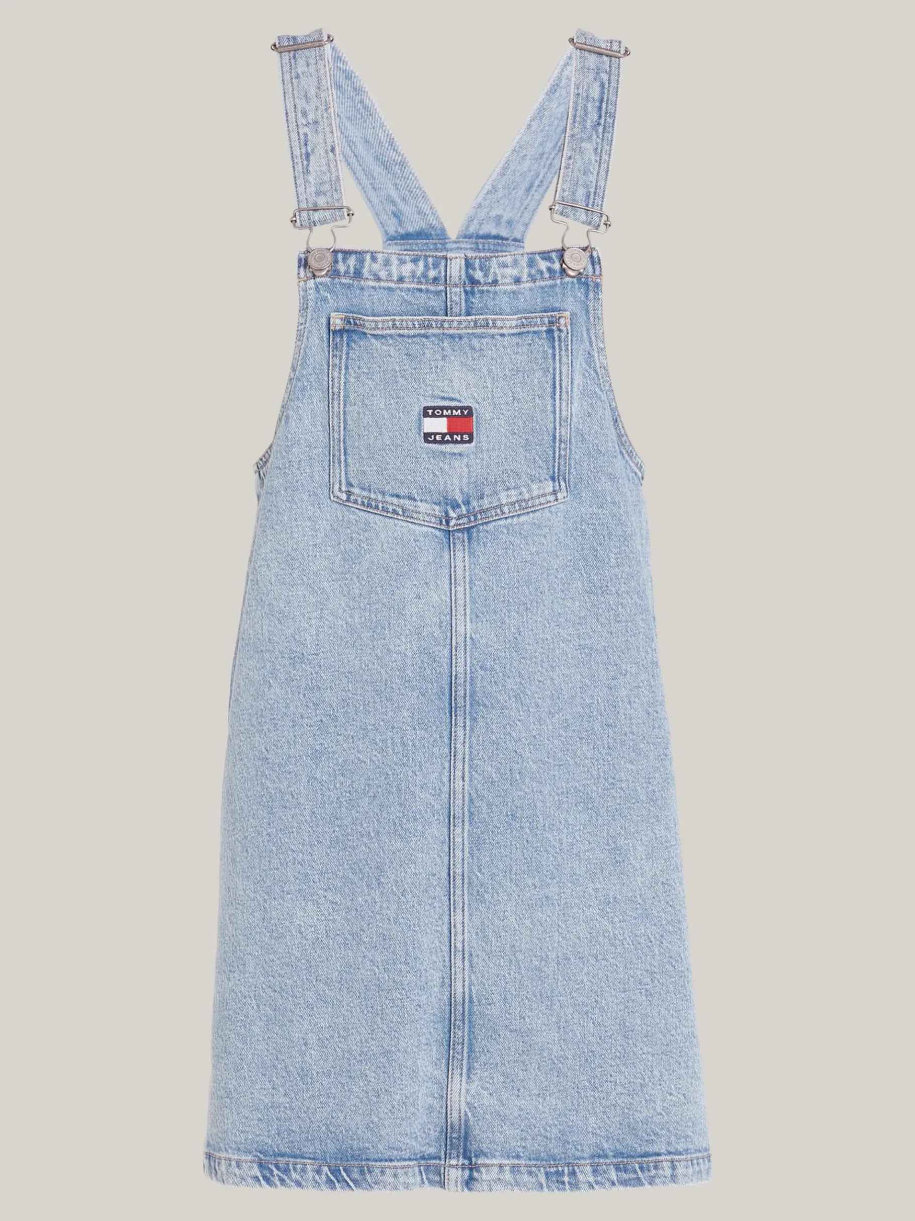 Tommy Hilfiger Mini-Latzkleid aus Denim DENIM LIGHT Online