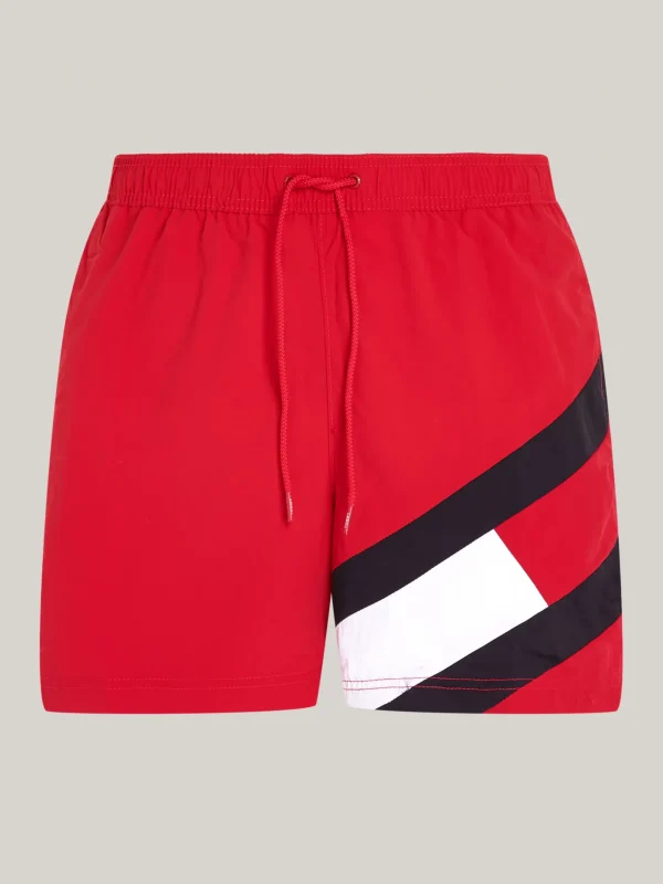 Tommy Hilfiger Mittellange Slim Fit Badeshorts mit Tunnelzug PRIMARY RED Cheap