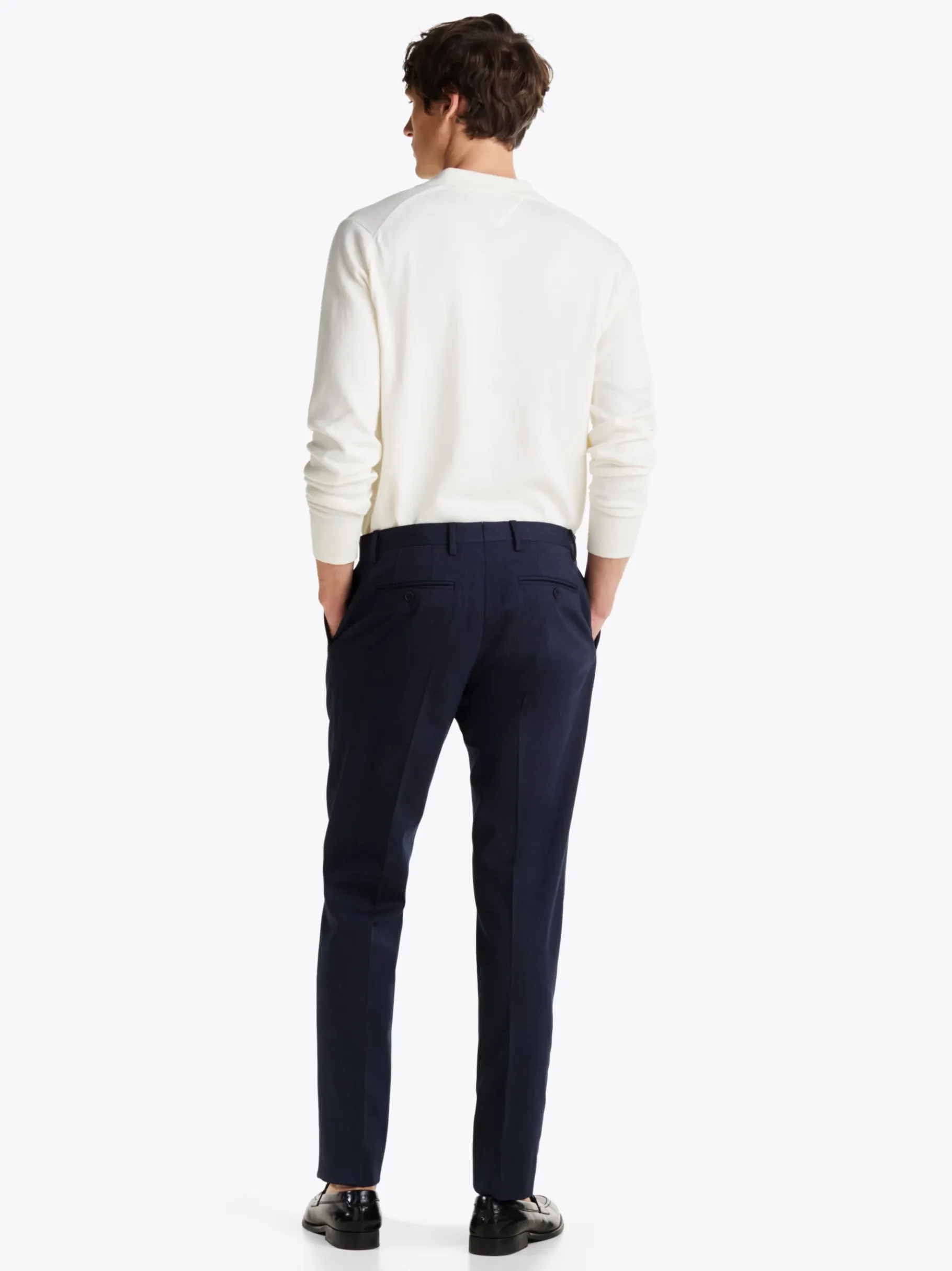 Tommy Hilfiger Mouliné-Hose aus Wollmix BLUE Online