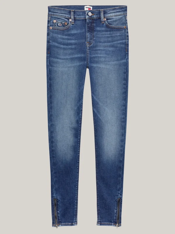 Tommy Hilfiger Nora Skinny Jeans mit Reißverschluss am Saum DENIM MEDIUM Hot