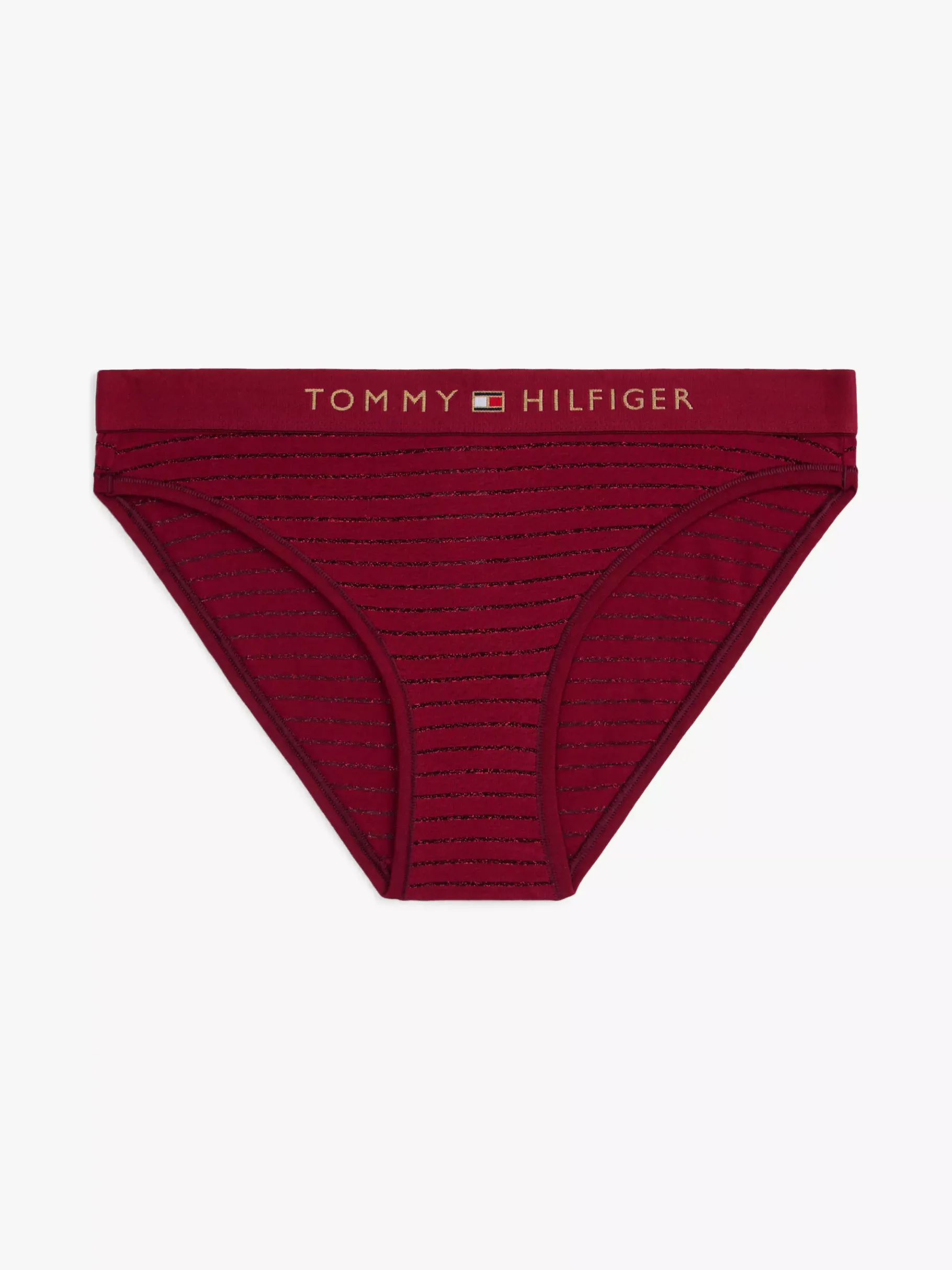 Tommy Hilfiger Original Hipster-Slip mit Metallic-Print PINSTRIPE LUREX ROUGE Shop