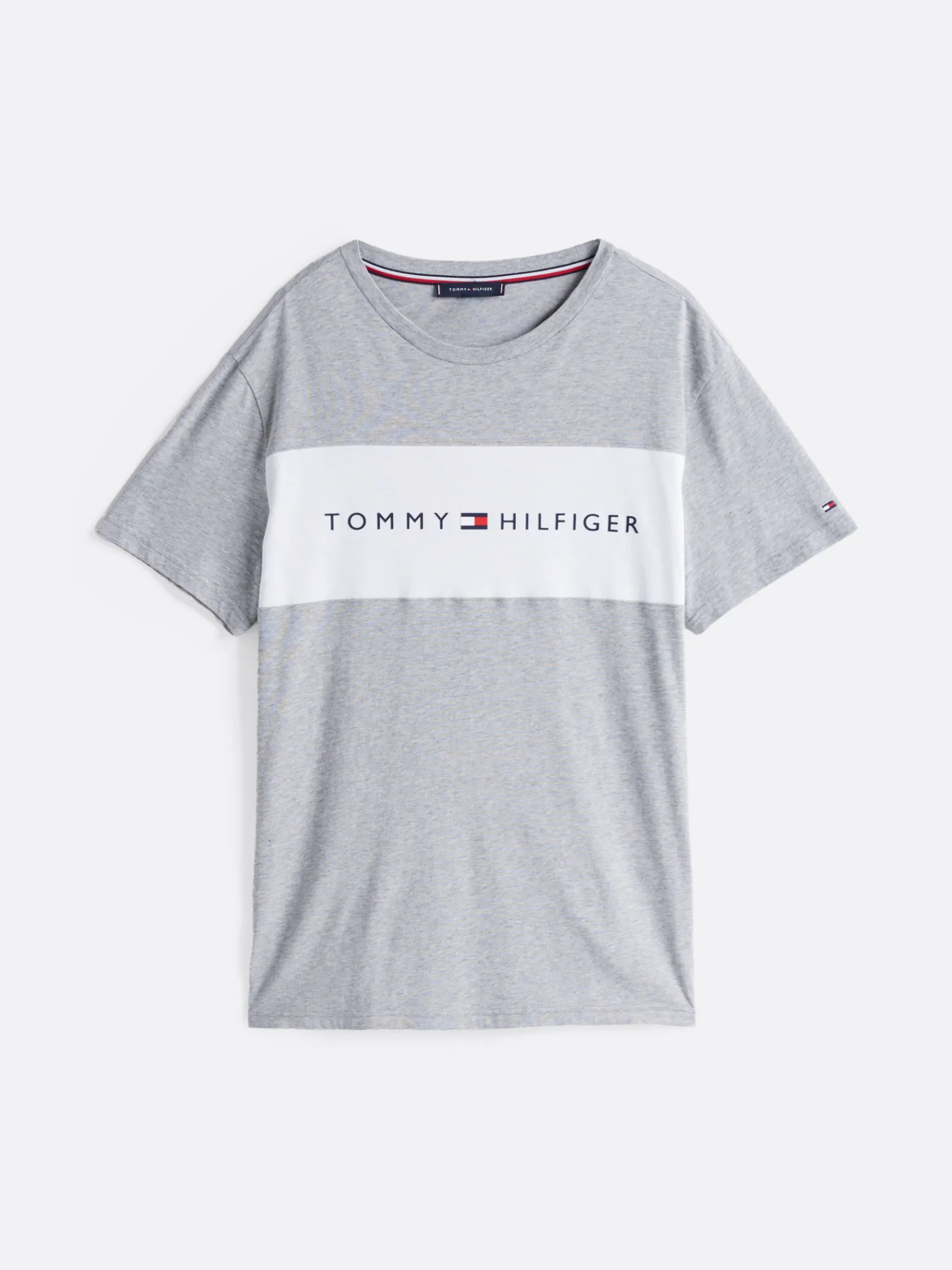 Tommy Hilfiger Original Lounge-T-Shirt mit Color Block LIGHT GREY HEATHER Shop