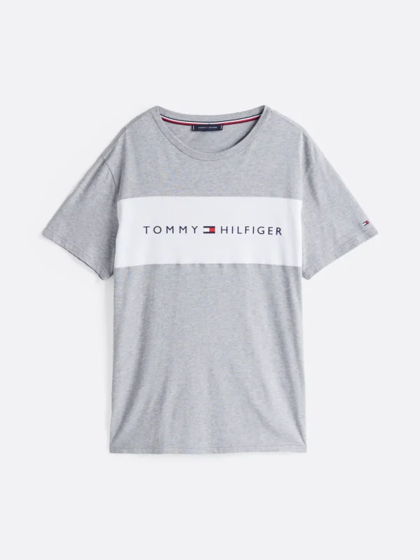 Tommy Hilfiger Original Lounge-T-Shirt mit Color Block LIGHT GREY HEATHER Shop