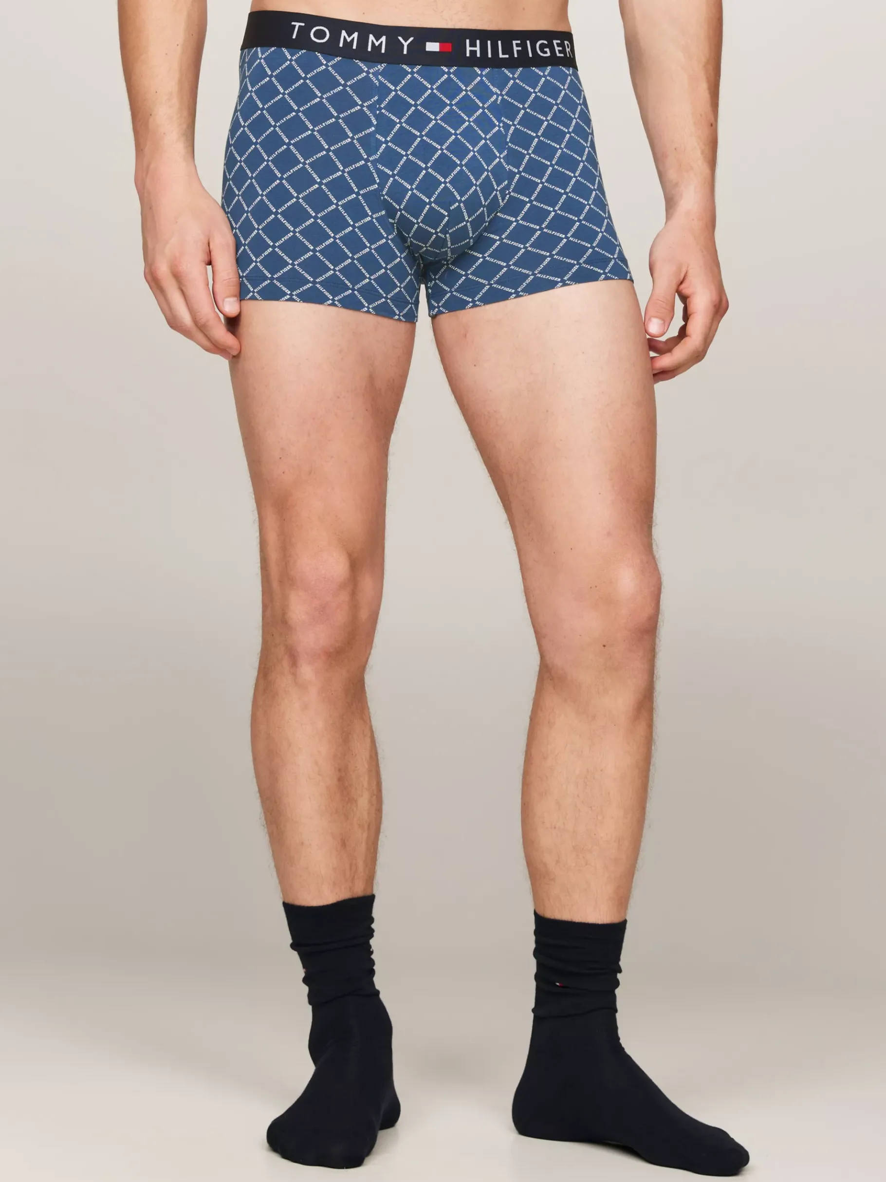 Tommy Hilfiger Original Trunk und Socken im Geschenkset DIAMOND MONOTYPE/DESERT SKY Best