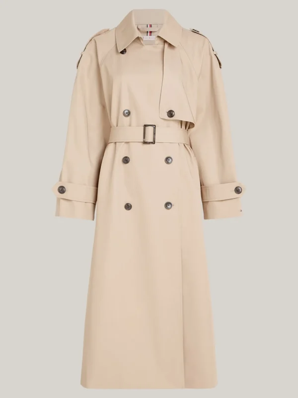 Tommy Hilfiger Oversized Fit Longline-Trenchcoat mit Gürtel BEIGE Shop