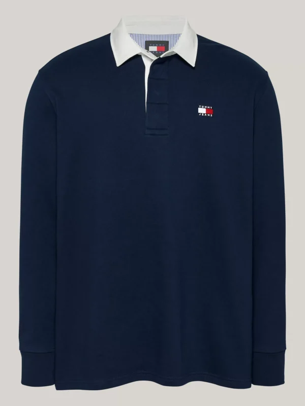 Tommy Hilfiger Oversized Fit Rugby-Shirt mit Badge DARK NIGHT NAVY Best